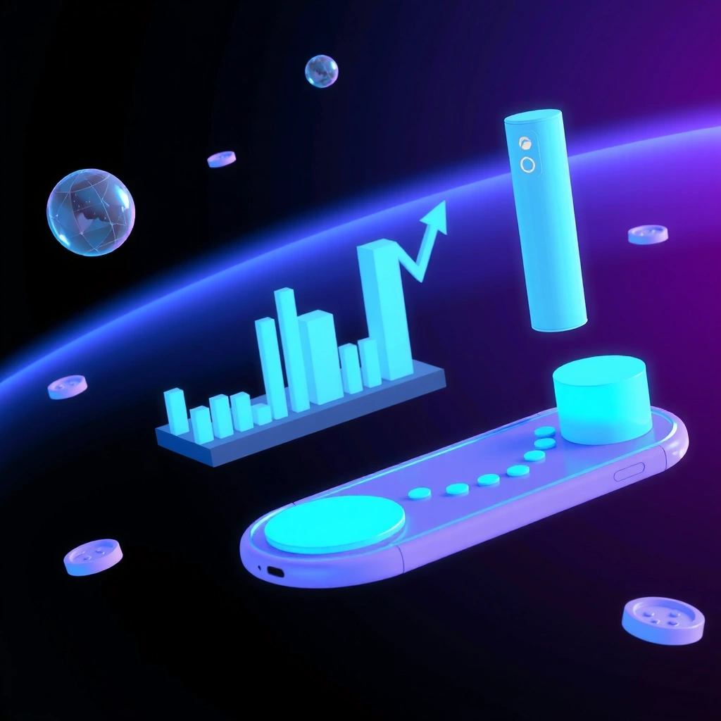 Futuristic gaming and trading interface background